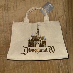 Disneyland 70th Anniversary Convertible Gold Canvas Tote
